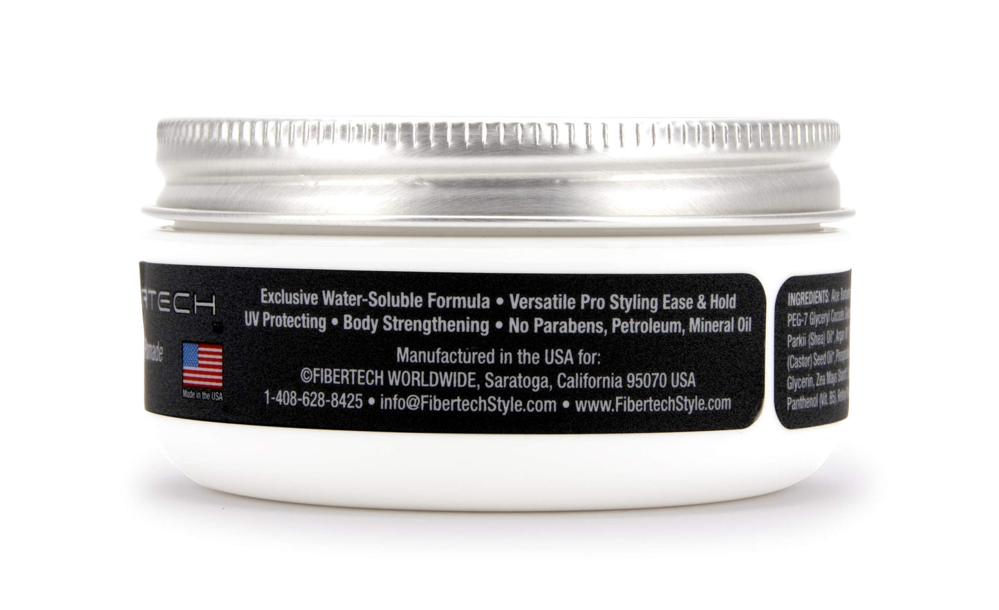 Fibertech - Lady Pomp Womens Styling Pomade - Medium Hold - High Shine - Water Based - 2 oz