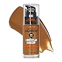 Revlon Liquid Foundation, ColorStay Face Makeup for Combination & Oily Skin, SPF 15, Medium-Full Coverage with Matte Finish, 600 Cinnamon, 1 Fl Oz