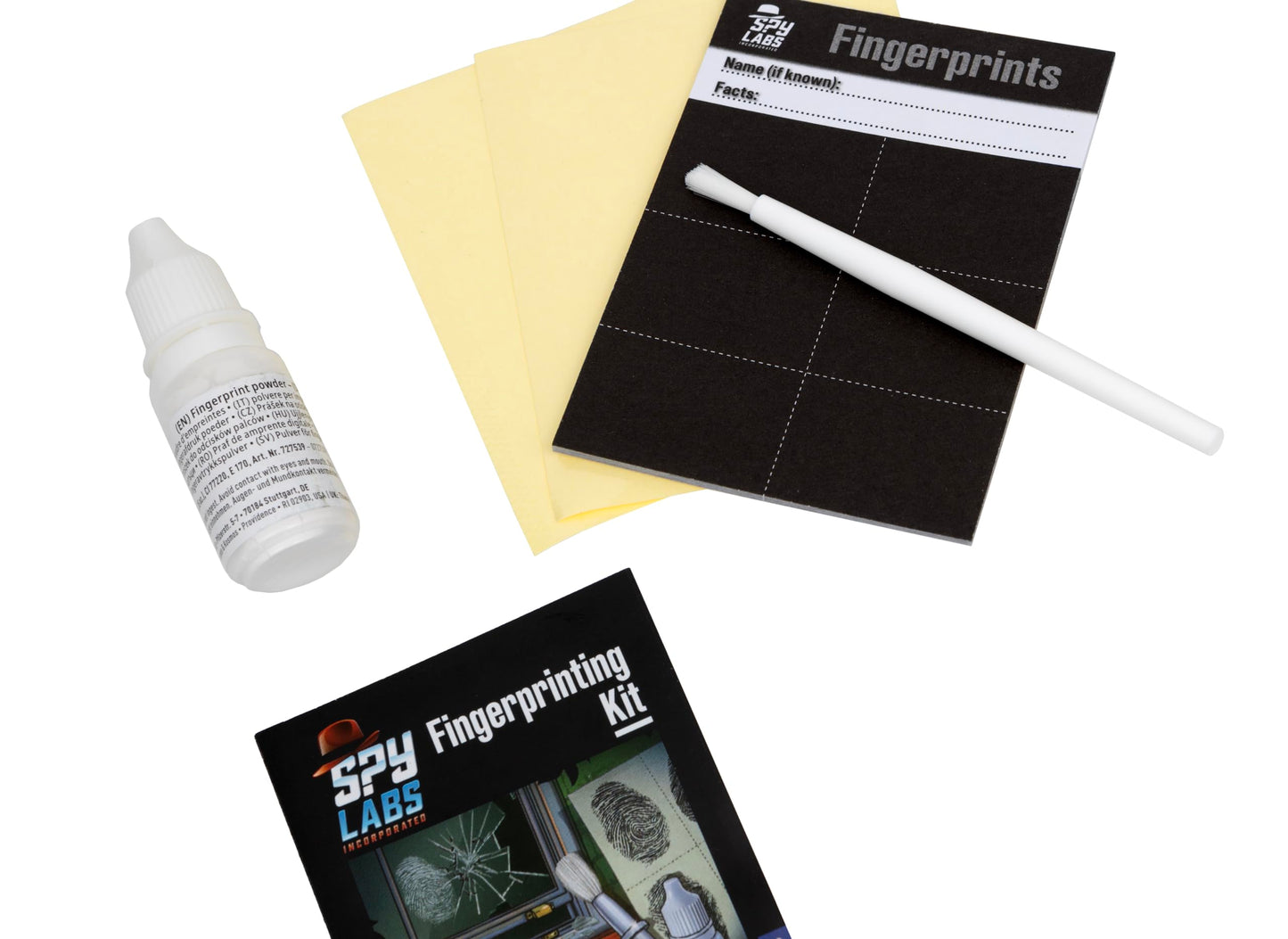 Thames & Kosmos Spy Labs Inc Fingerprinting Kit – Identify, Collect & Analyze Fingerprints with Detective Tools for Young Investigators