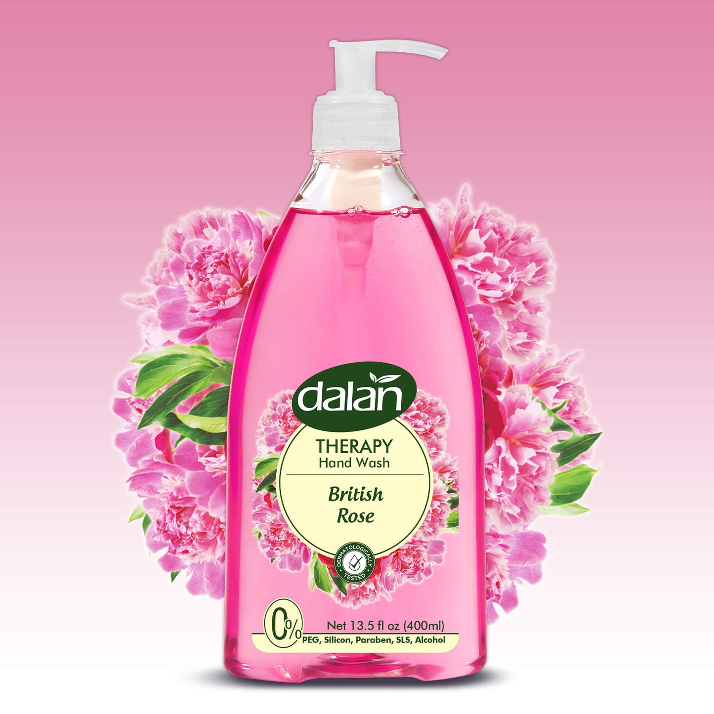 Dalan Therapy British Rose Ultra Moisturizing Liquid Hand Soap for Normal and Dry Hands Fresh Clean and Soft Feeling (13.5 Fl Oz / 400 mL (Pack Beauty & Personal Care Dalan
