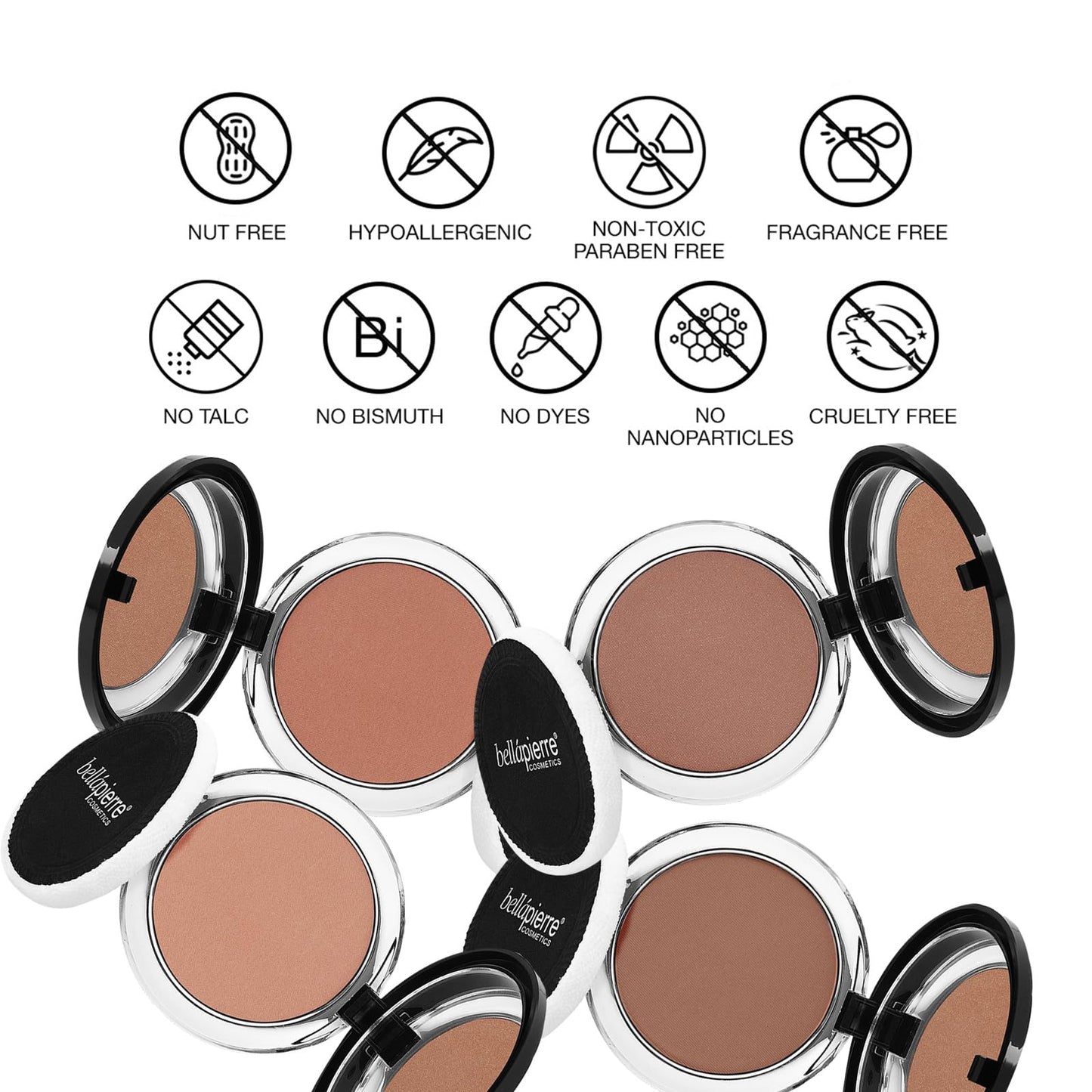 bellapierre Compact Mineral Blush | Warm Dewy Glow | Non-Toxic and Paraben Free | Suitable for All Skin Types | Compact Case - 0.35-Ounce - Amaretto