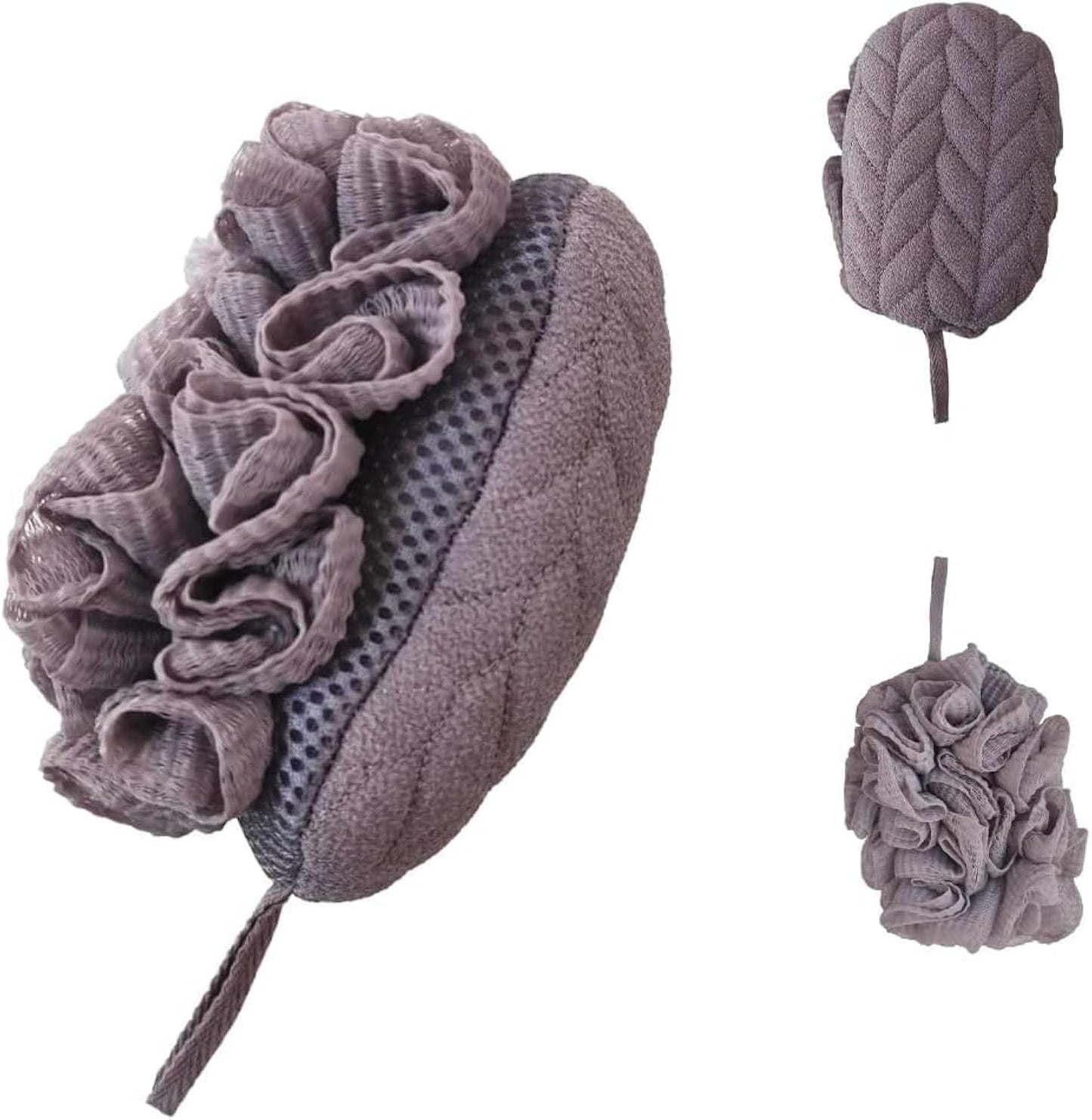 Bath Sponge Shower Loofahs?Loofah Sponge Exfoliating Bath Sponge Body Scrubber?Soft Net Body Scrubber Sponge Ball?Durable Mesh Pouf Bath Loofah Sponge