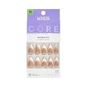 Kiss Core, Press On Nails, Nail glue included, 'Amazon Falls', Beige, Medium Size, Almond Shape, Includes 32 Nails, 2g Glue, 1 Manicure Stick, 1 Mini Beauty & Personal Care KISS