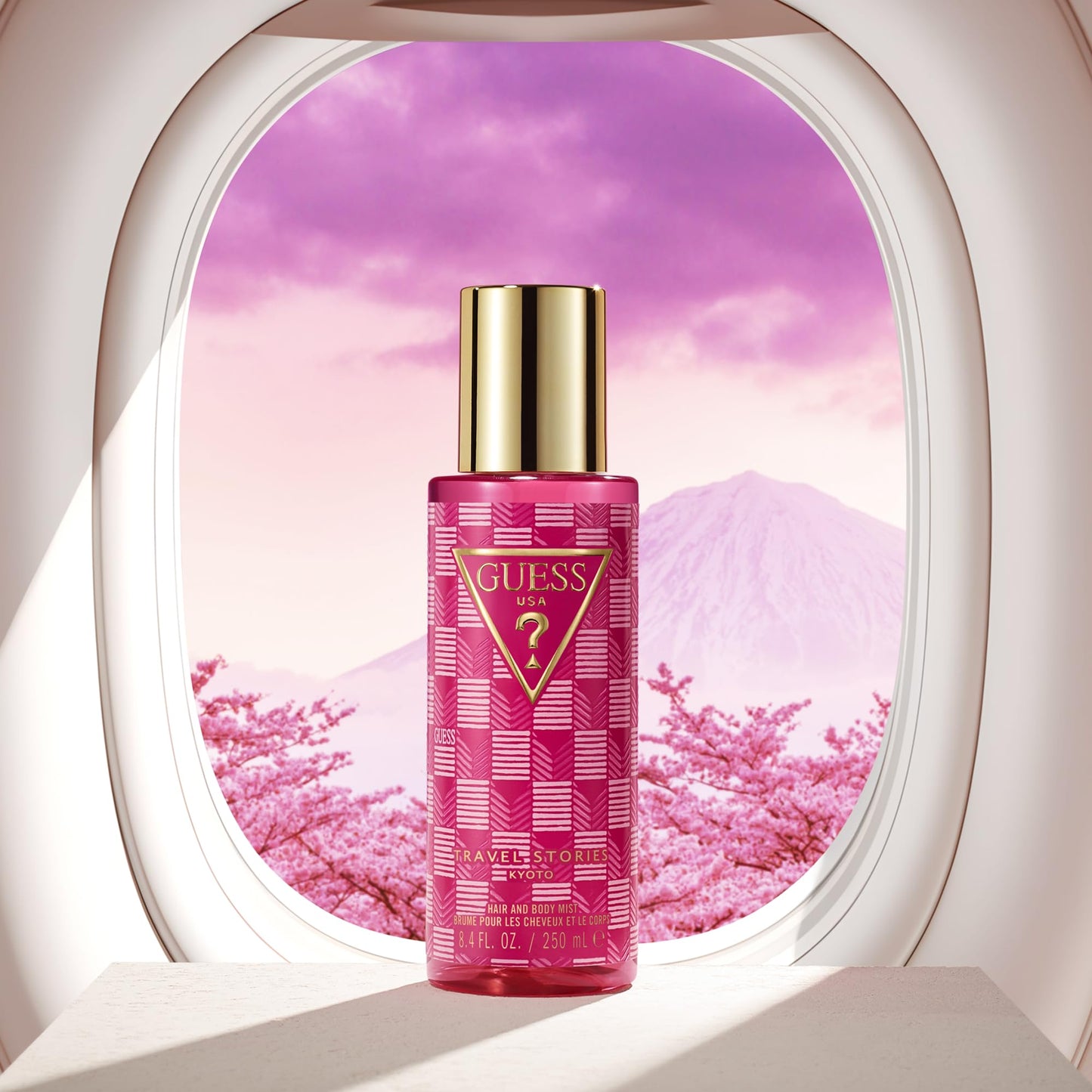 GUESS Travel Stories Kyoto Hair and Body Fragrance Mist for Women 8.4 Fl. Oz. - Serene, Lavish, and Fresh Fragrance Spray