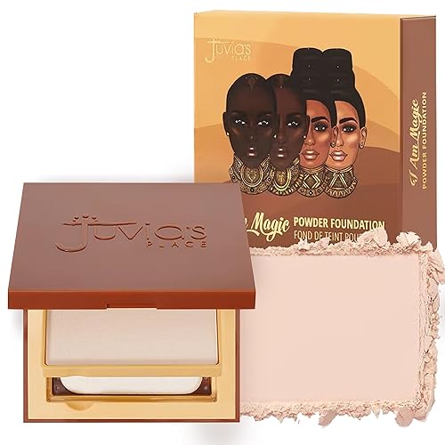 Juvia's Place I Am Magic Powder Foundation - VL2 Valencia - Buildable-Coverage Mattifying Pressed Powder for Pore Vanished Skin - Lightweight Matte