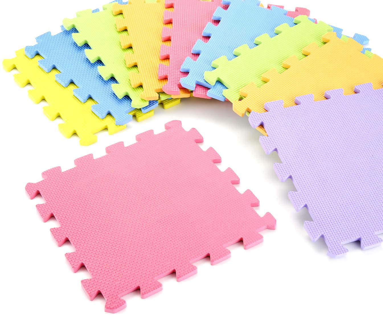 10-Piece Interlocking Floor Mats – Soft Foam Exercise Mat, Play Mat for Kids, Garage Flooring Protector, 10 Sq Ft Coverage