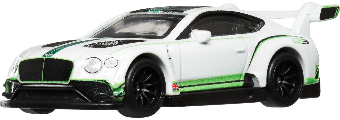 Hot Wheels Premium Car Culture Collectible Toy Car, 1:64 Scale Die-Cast Bentley Continental GT3, Race Day Vehicle with Real Riders Tires