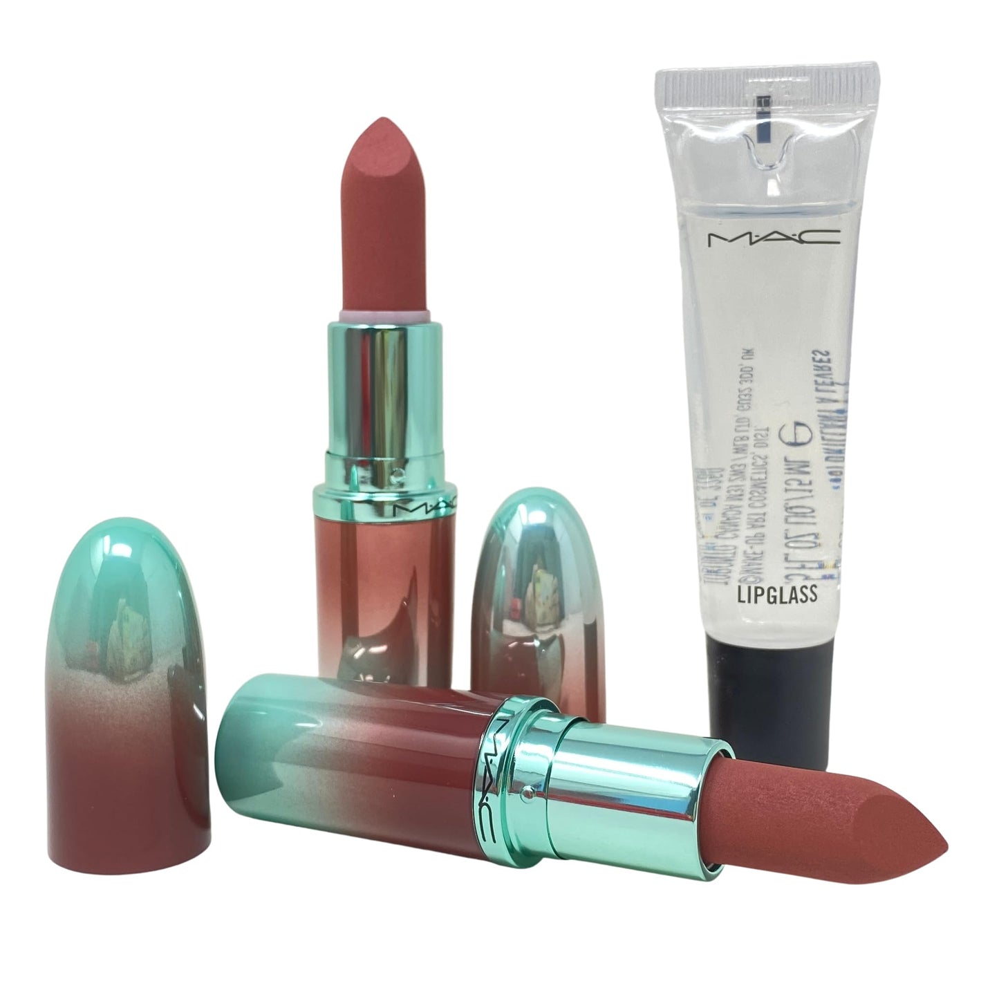 MAC Cosmetics M·A·CX To The Future Lip Trio - 2 MACximal Matte Lipstick and Clear Lipglass HOLIDAY 2025.