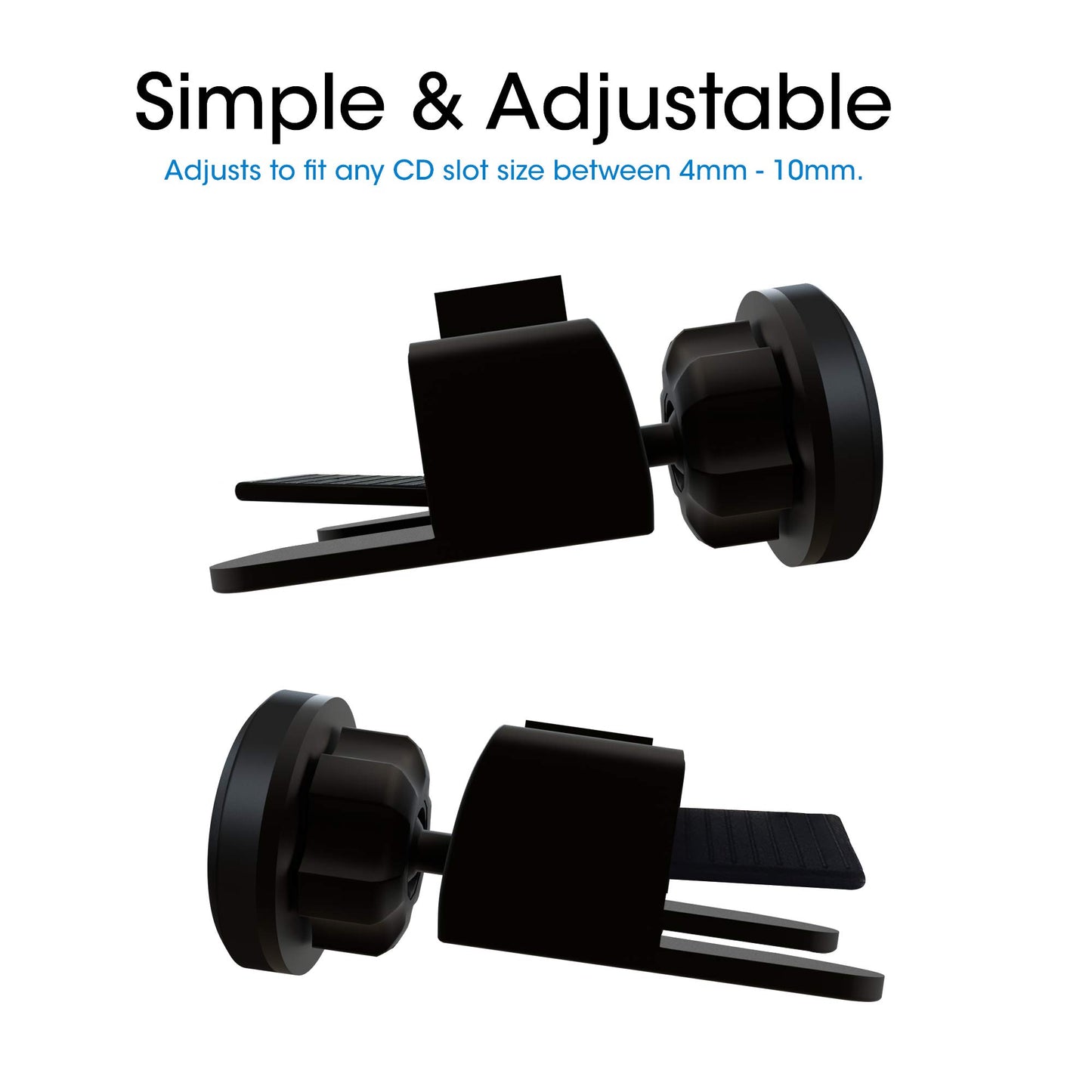 TechMatte MagGrip Universal Magnetic CD Slot Mini Car Mount, Case Friendly CD Slot Phone Holder Compatible with All Smartphone (1 Pack)