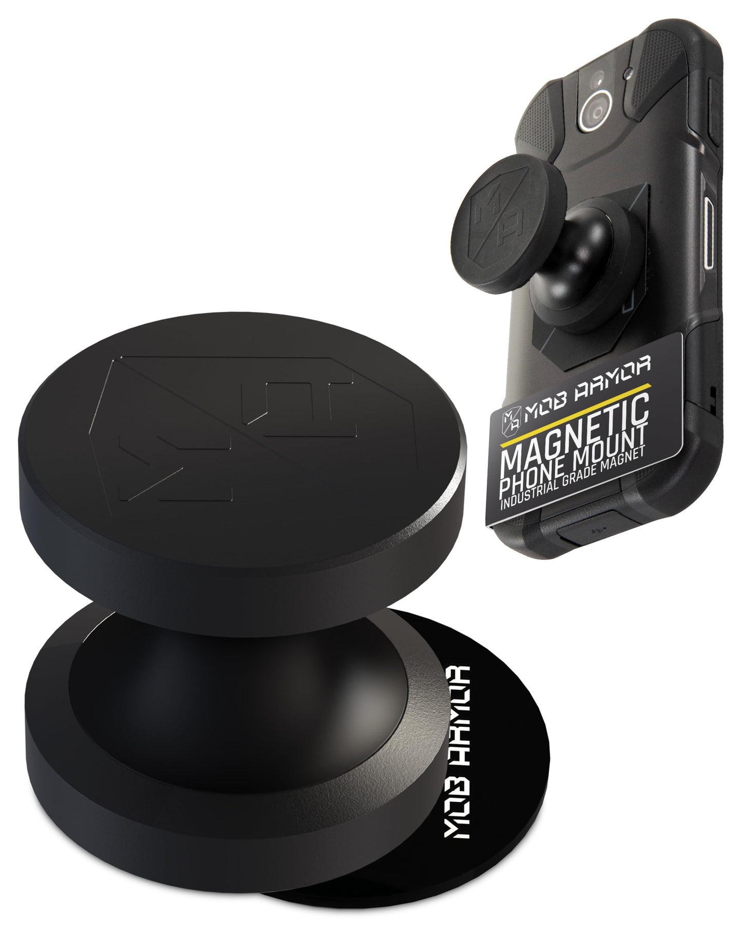 Mob Armor MobNetic Go Magnetic Phone Car Holder with Metal Plate - Strong Magnetic Base, Aircraft Grade Aluminum, Car Dashboard & Metal Surface…