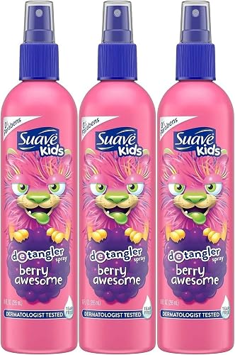 Suave Kids Detangler Spray, Berry Awesome, 10 Fluid Ounce (Pack of 3)