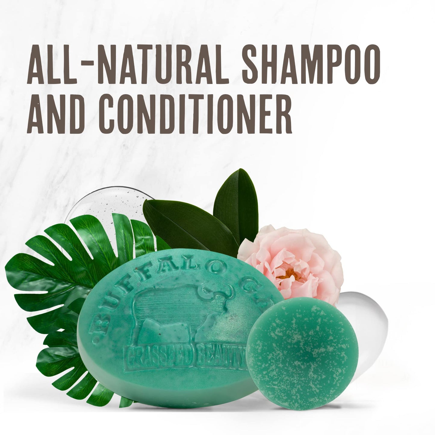 MSM and Tallow Shampoo Bar + Hyaluronic and Tallow Hair Conditioner Bar, Solid Bar Shampoo and Conditioner for Hair Growth, Non-Soap, For All Hair