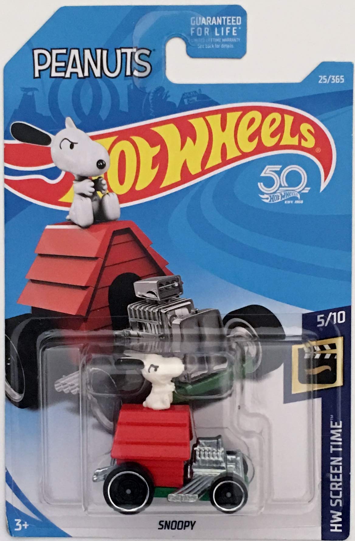 Hot Wheels 2018 50th Anniversary HW Screen Time Peanuts Snoopy Car 25/365