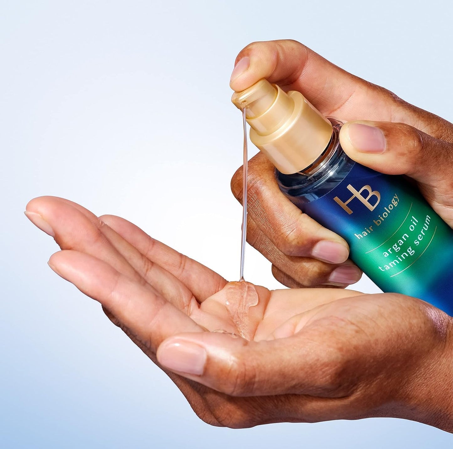 Hair Biology Argan Oil Taming Serum, Twin Pack, 3.2 Fl Oz Each - Hair Serum Nourishes to Soften & Control Frizz. Infused with Biotin - Dry Hair