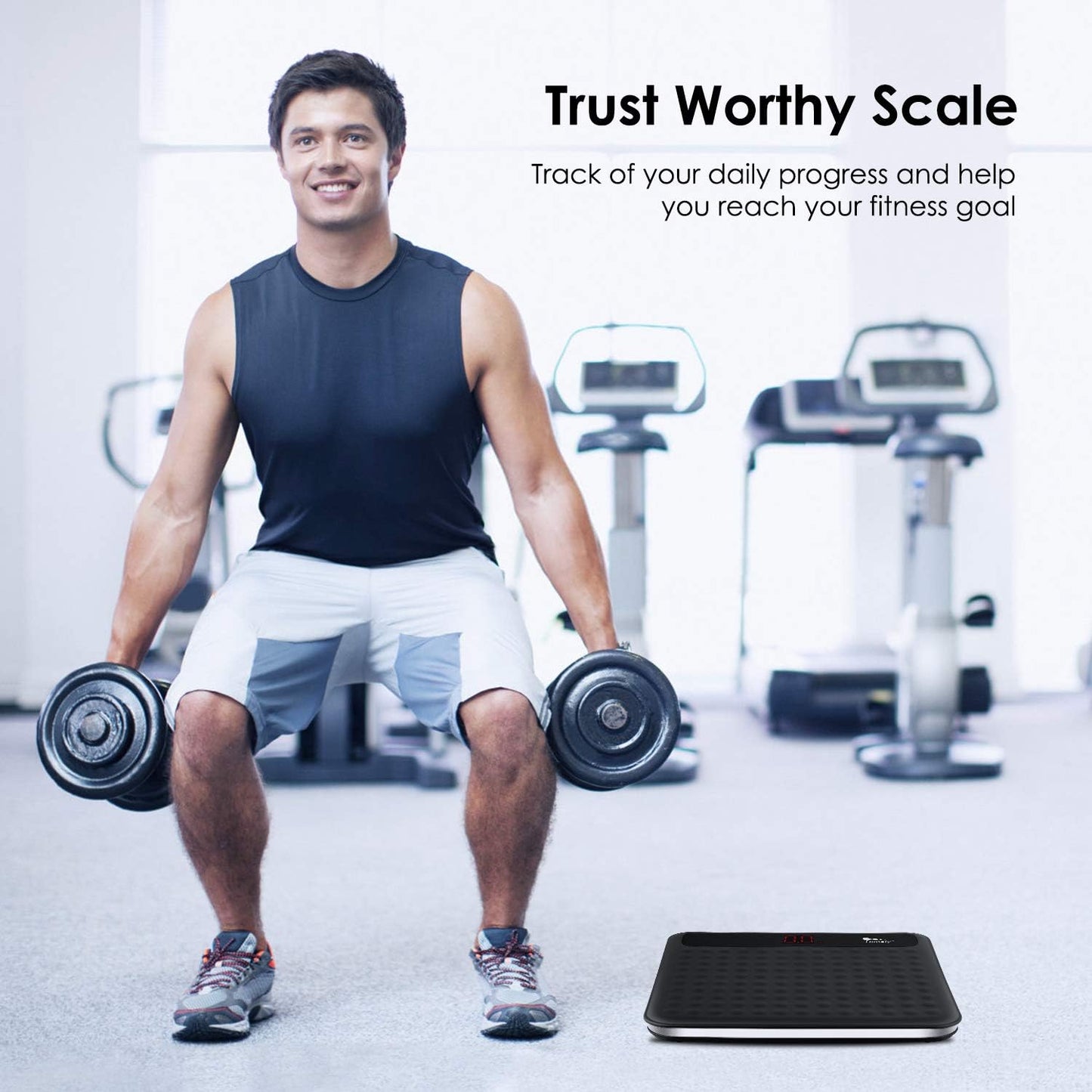 himaly Digital Body Weight Scale Bathroom Scale, Step-On Technology High Precision Measurements Scales with Large Non Slip Silicone Platform and LCD…