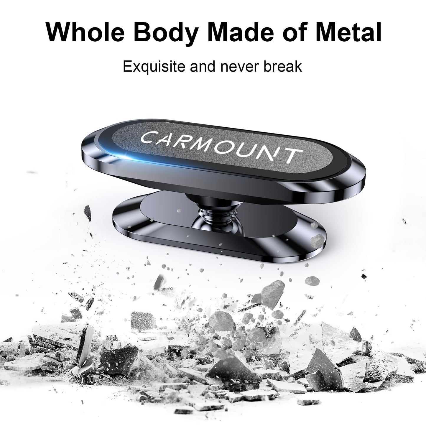 【2-Pack】 Magnetic Phone Holder for Car【Super Magnets】Carmount 2.0 Magnetic phone Mount【360°Rotation】Universal Dashboard Cell Phone Holders for Your…