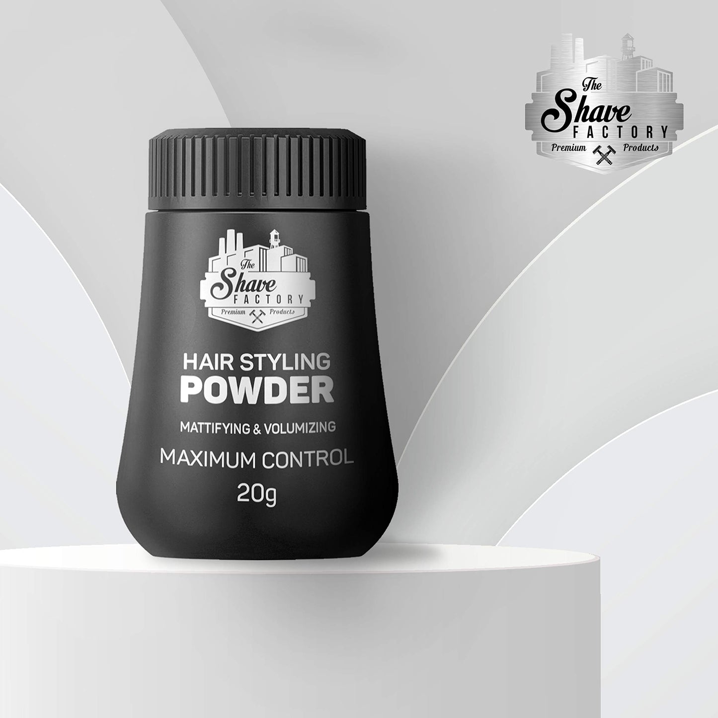 the shave factory Hair Styling Powder 21gr. Mattifying&Volumizing Powder with Maximum Control-Elegant Design, Ease Of Use, Flexible and Long-Lasting