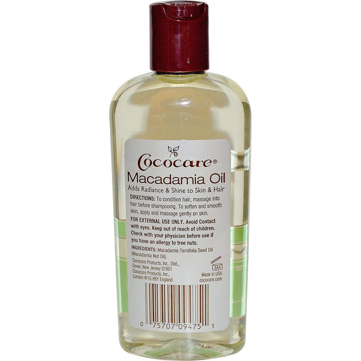 COCOCARE 100% Natural Macadamia Oil - Deep Moisture for Hair & Skin - Lightweight & Fast-Absorbing - 4 oz