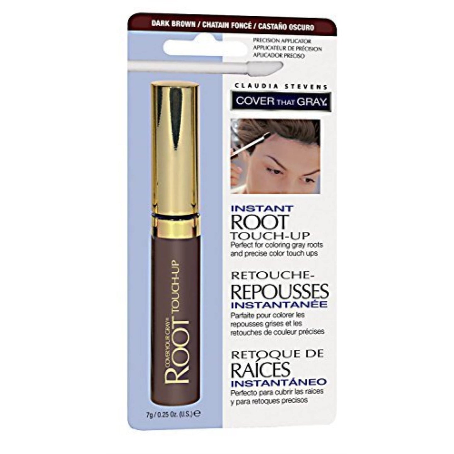Claudia Stevens Cover That Gray Root Touch Up Hair Color - Dark Brown