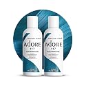 Adore Semi Permanent Hair Color (117 Aquamarine) (2 Pack) | Vegan & Cruelty-Free Blue Hair Dye | No Ammonia, No Peroxide, No Alcohol | 4 Fl Oz