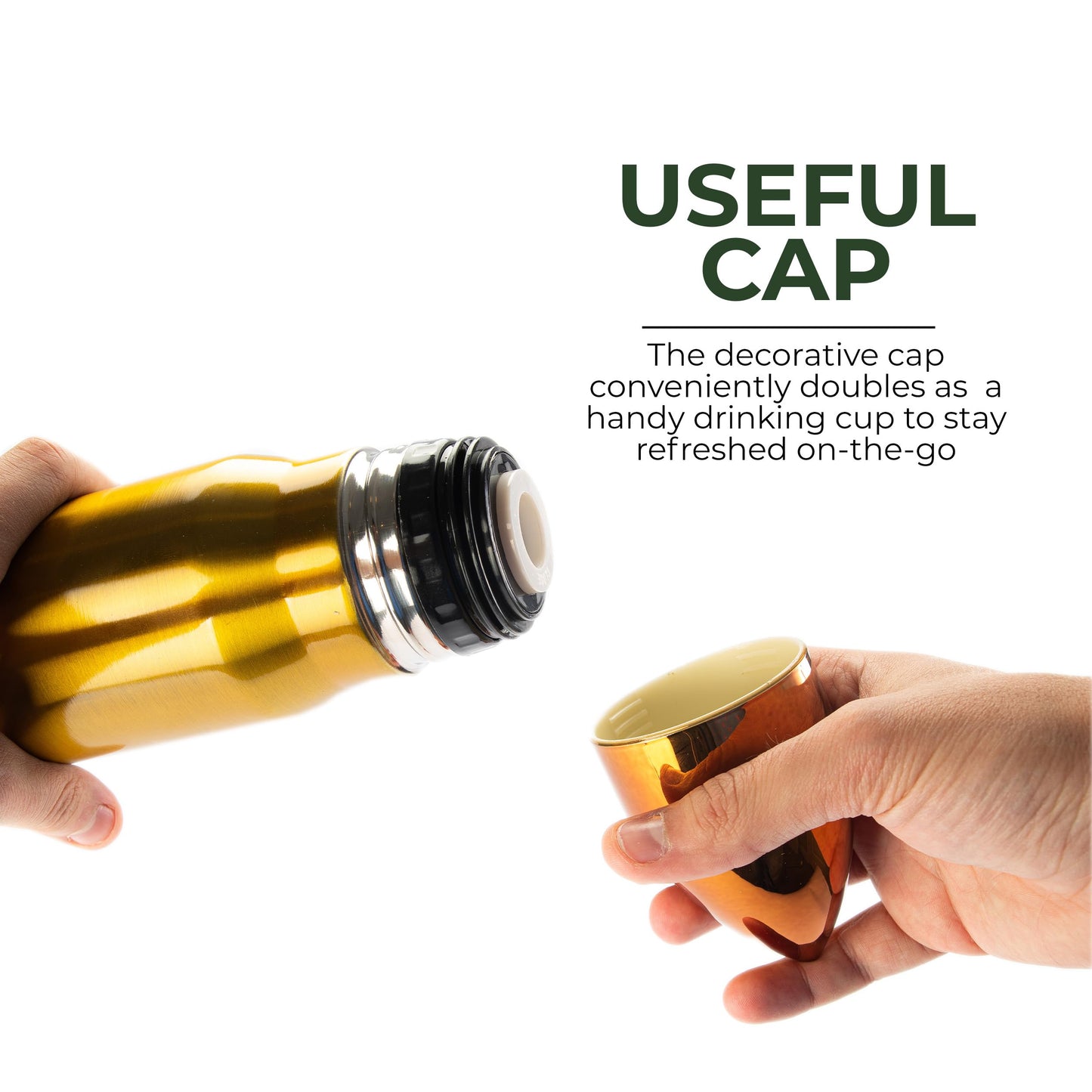 Rivers Edge Products Rivers Edge Products Bullet-Shaped Thermal Metal Tumbler - 34 oz Double-Walled Insulated Water Bottle - Stainless Steel Thermal