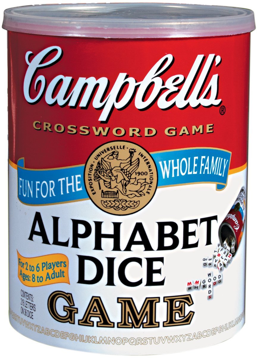 TDC Games Campbell's Alphabet Dice Game, Great for Party Favors, for Travel, Camping Family Game Night, Yard Games for Adults and Family