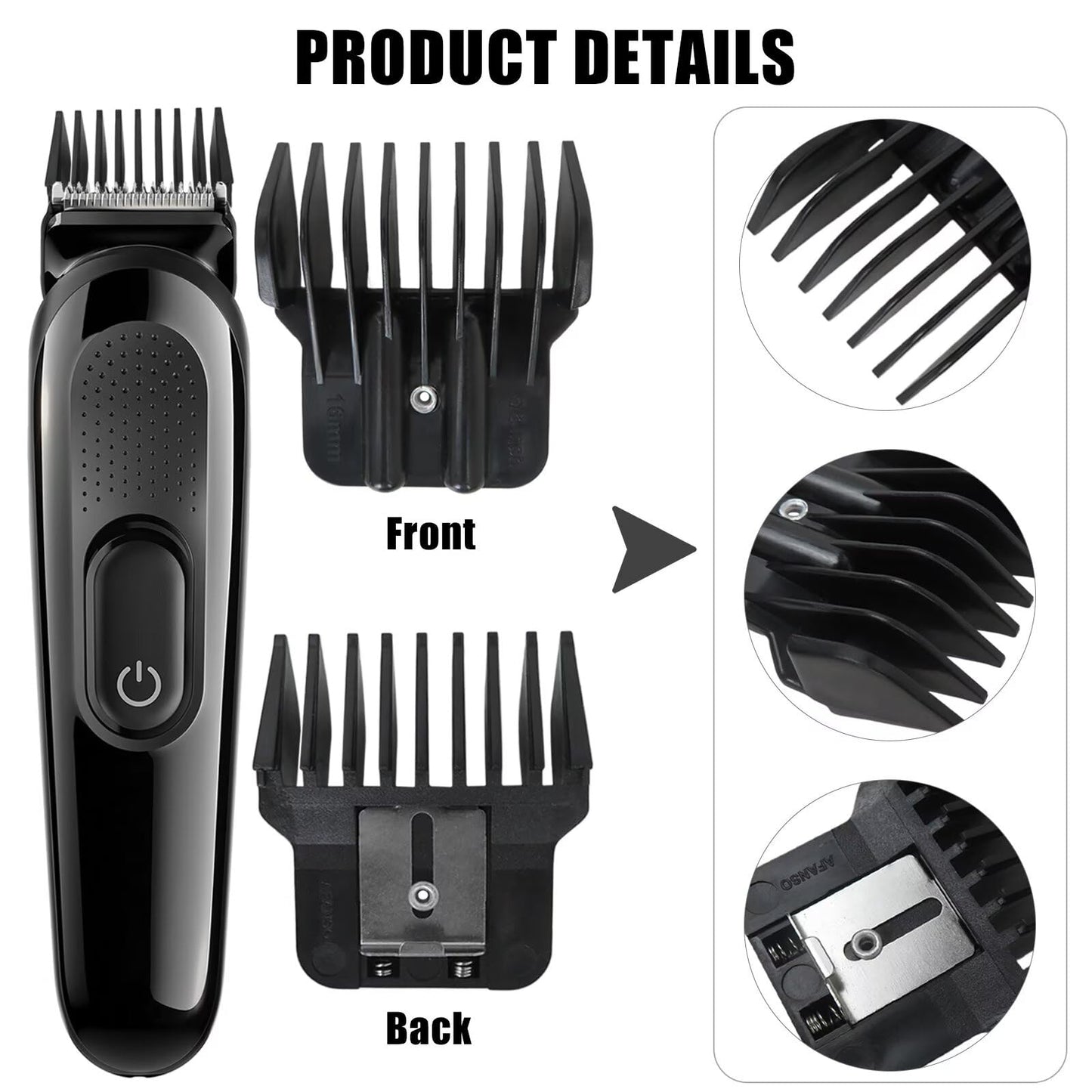 8 Pack Hair Clipper Guards Set, Snap-on Blade Attachment Combs Fits for Wahl Detailers/Andis T-outliner/Andis D8/BaBylis PRO, 8 Sizes (1/32", 1/8" Beauty and Personal Care USonline911