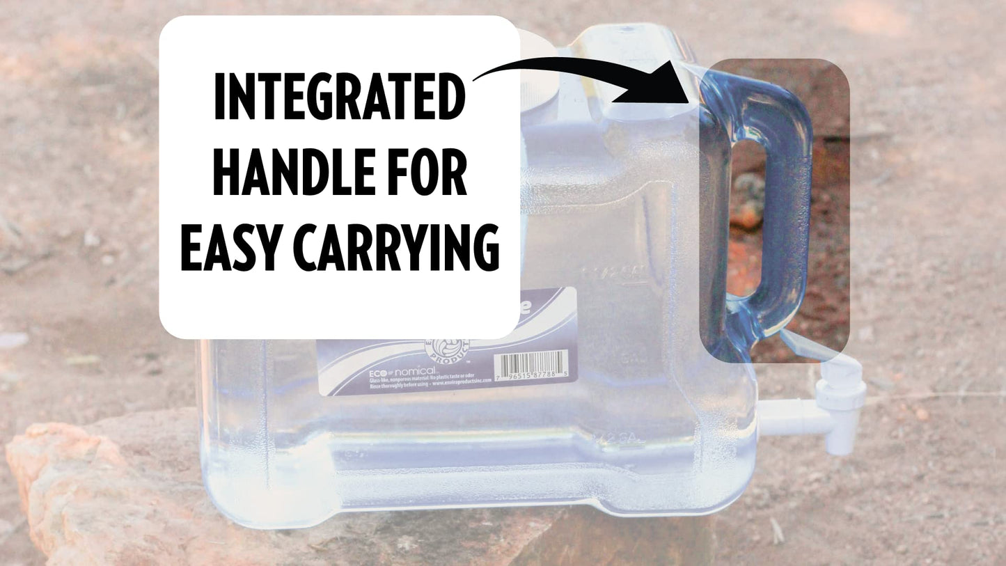 New Wave Enviro Products BPA Free Tritan Bottle, 2 Gallon Refrigerator with BPA Free Spigot and Integrated Handle, Refrigerator Dispenser Bottle