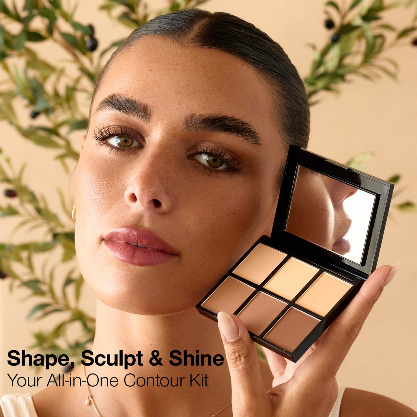 Palladio Definer Contour and Highlight Palette, Perfect for Sculpting Facial Features, Blendable Satin Finish Colors, 6 shades for Contouring