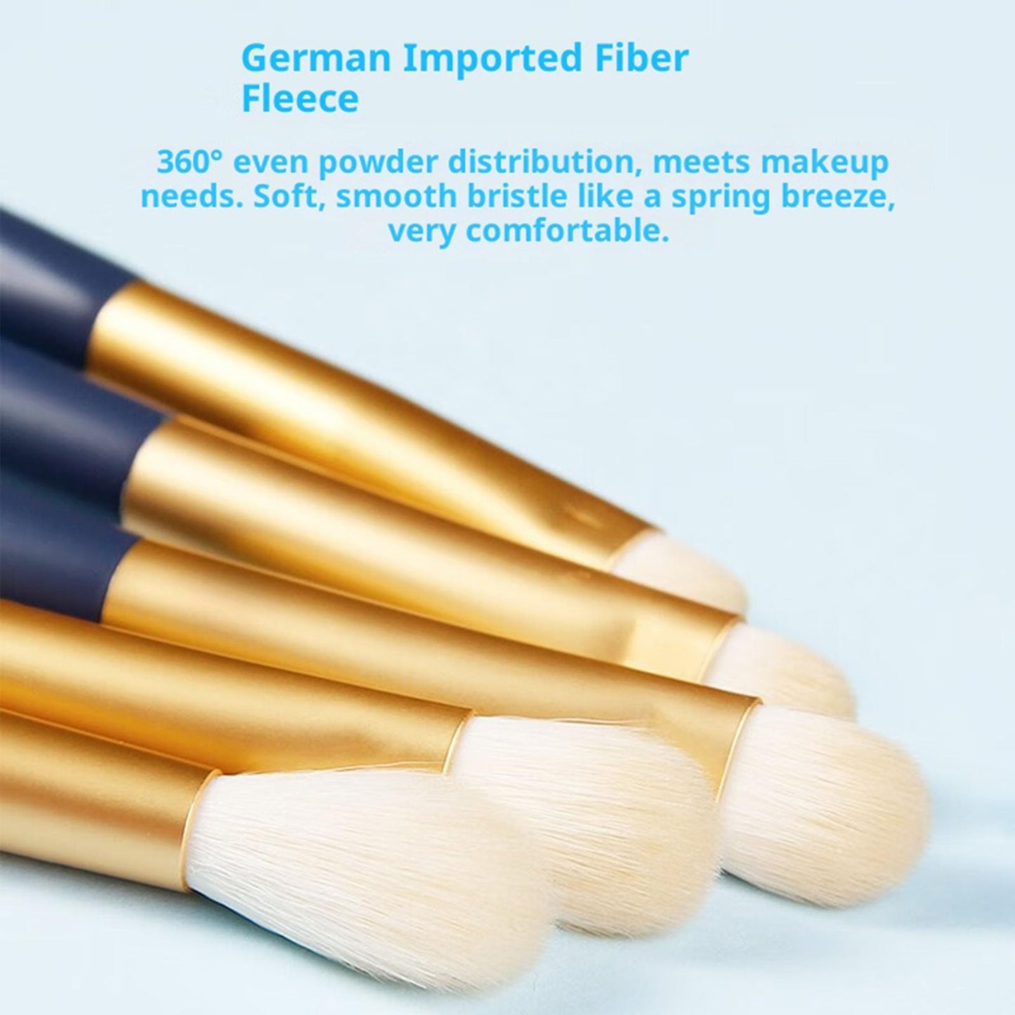 5-Piece Professional Eye Makeup Brush Set Ideal for Concealer, Eyebrow Makeup, And Eyeliner Application Features Soft Bristles and Injection-Molded
