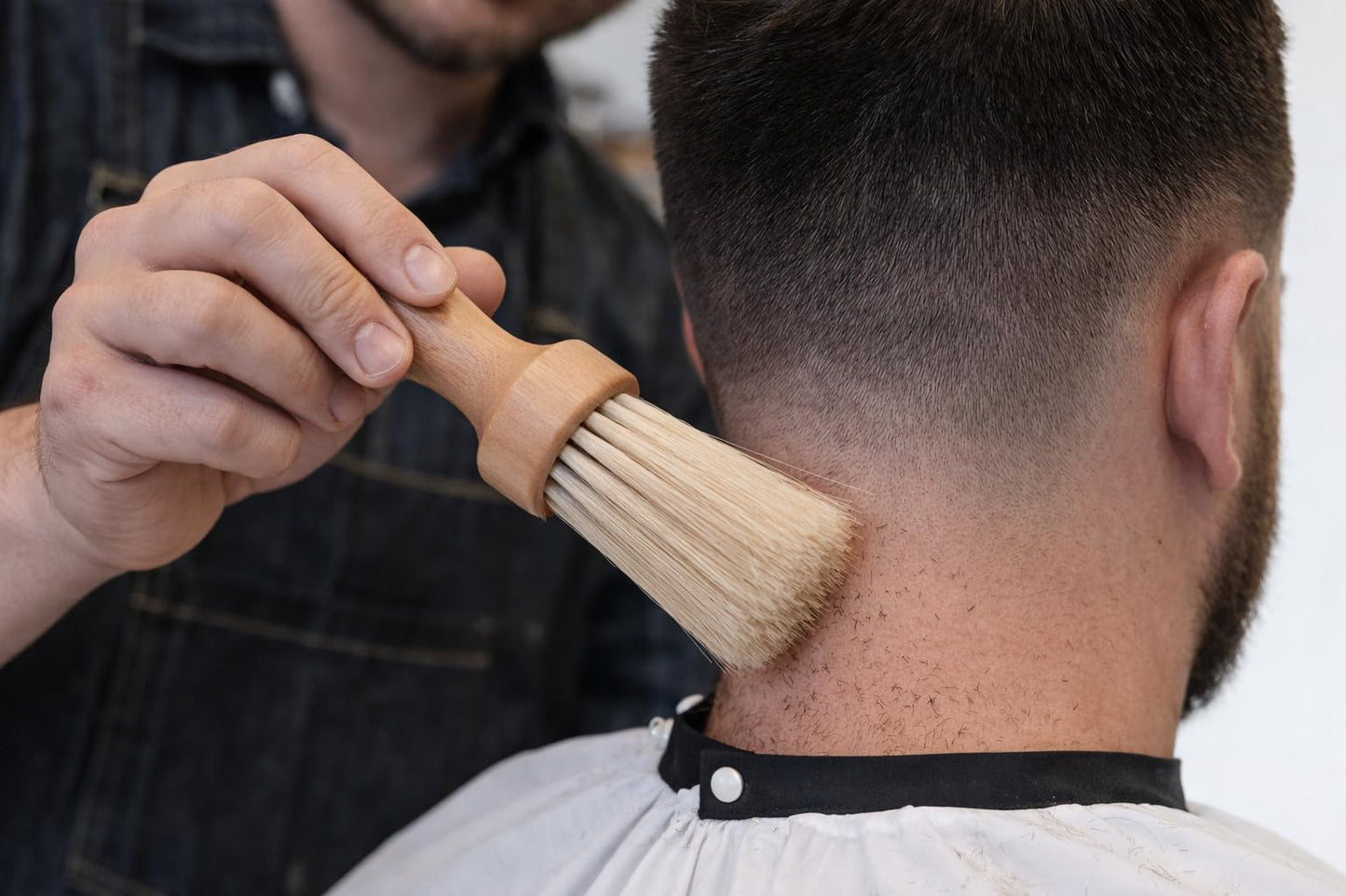 Pro Design Professional Barber Neck Duster Brush with Soft Bristles, Wooden Handle, for Hair Styling and Grooming (1 Pack) Beauty and Personal Care Pro Design