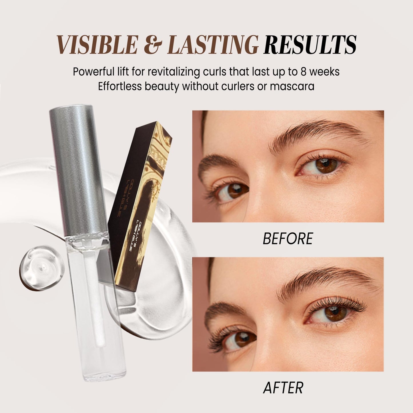 Dolly's Lash Premium Eyelash Extension Glue Bottle (5ml) Natural, Long-Lasting, Strong Hold