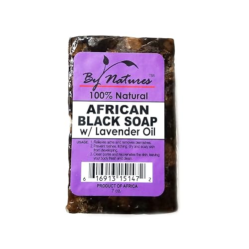 By natures Natural African Black Soap (Lavender essential oil)