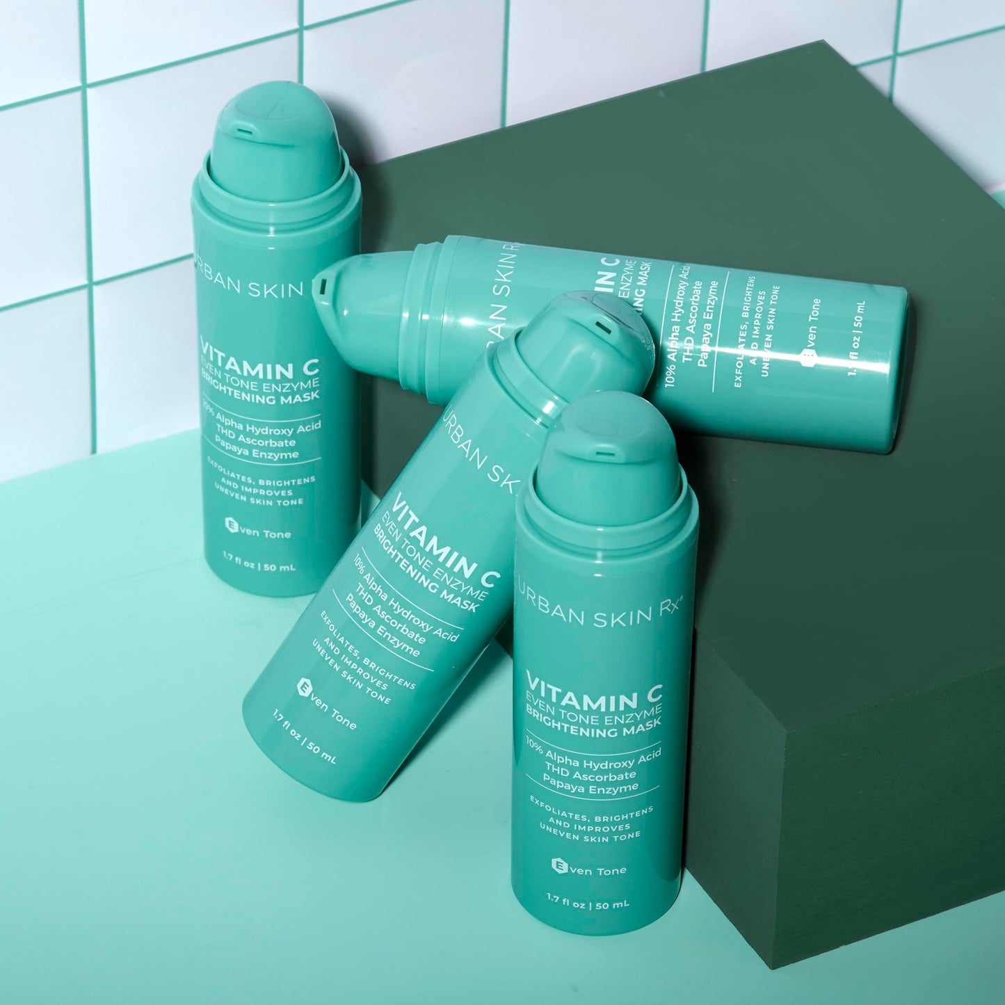 Urban Skin Rx Even Tone Smooth & Glow Enzyme Mask 1.7 oz – Exfoliates, Brightens & Evens Skin with Glycolic Acid, Lactic Acid & Vitamin C