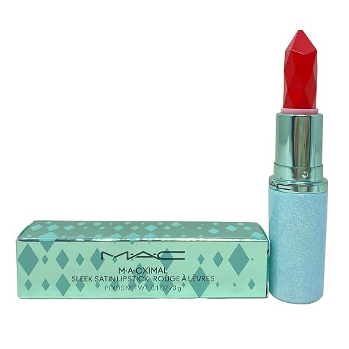 MAC Cosmetics M.A.Cximal Sleek Satin Lipstick - Unexpected Red - (Bright red) 0.1 oz / 3g. HOLIDAY 2025.