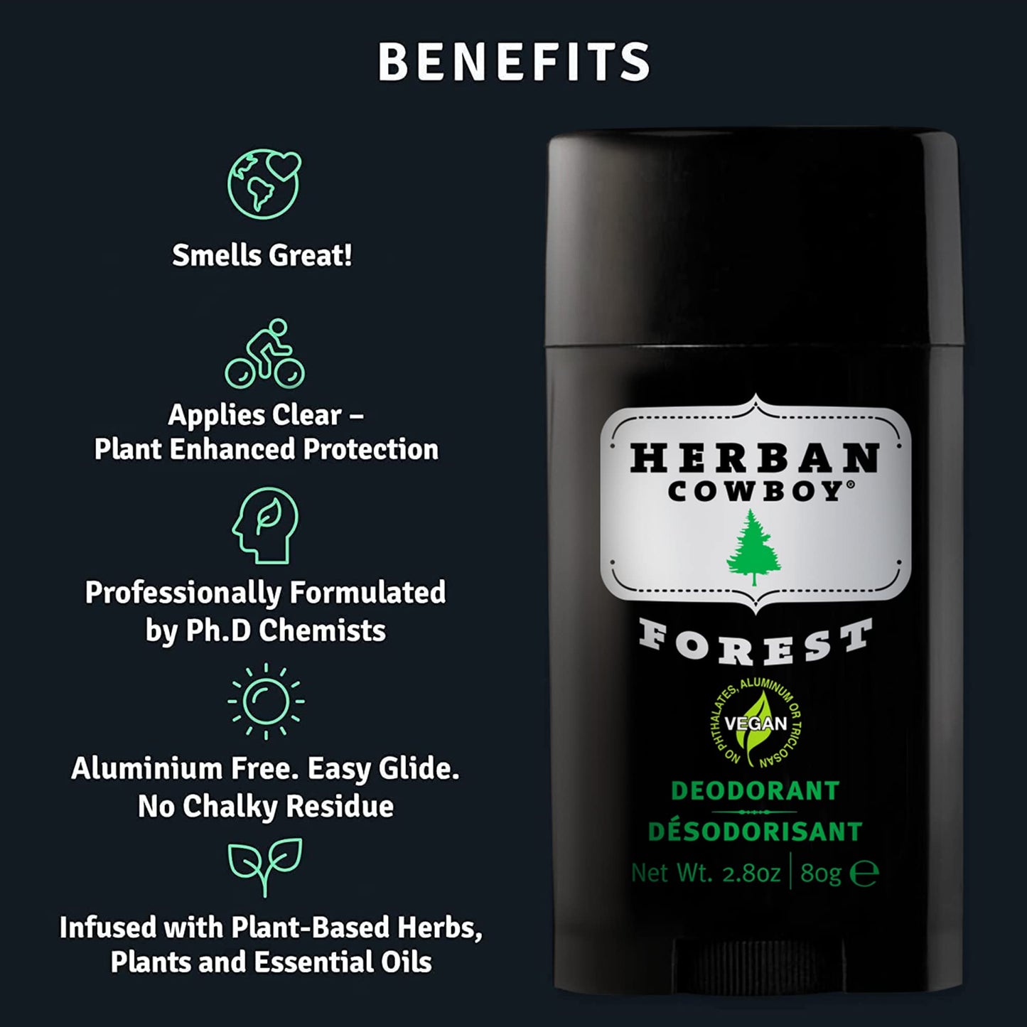 Herban Cowboy Forest Natural Deodorant, 2.8 oz. Beauty and Personal Care Herban Cowboy
