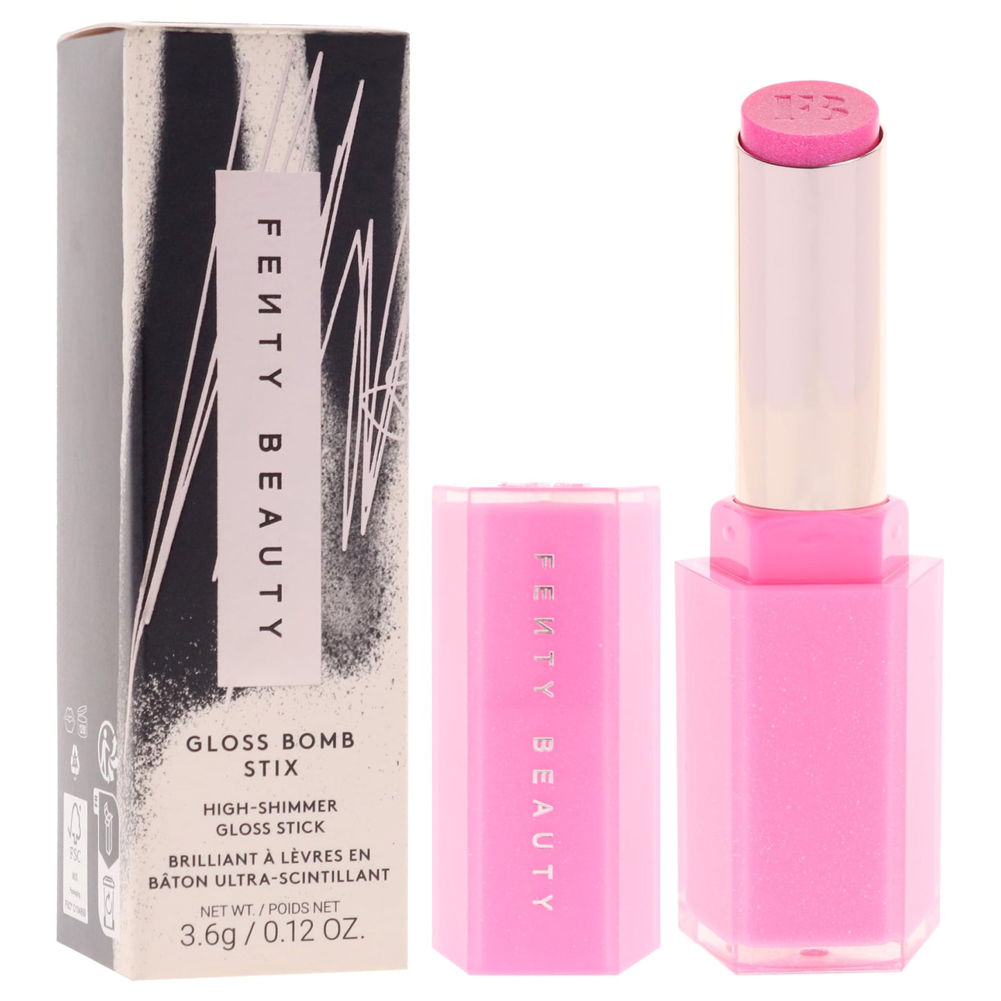 FENTY BEAUTY - Gloss Bomb Stix Shimmer - 05 Flamingo Fling by Fenty Beauty for Women - 0.12 oz Lipstick (05 FlLAMINGO FLING).