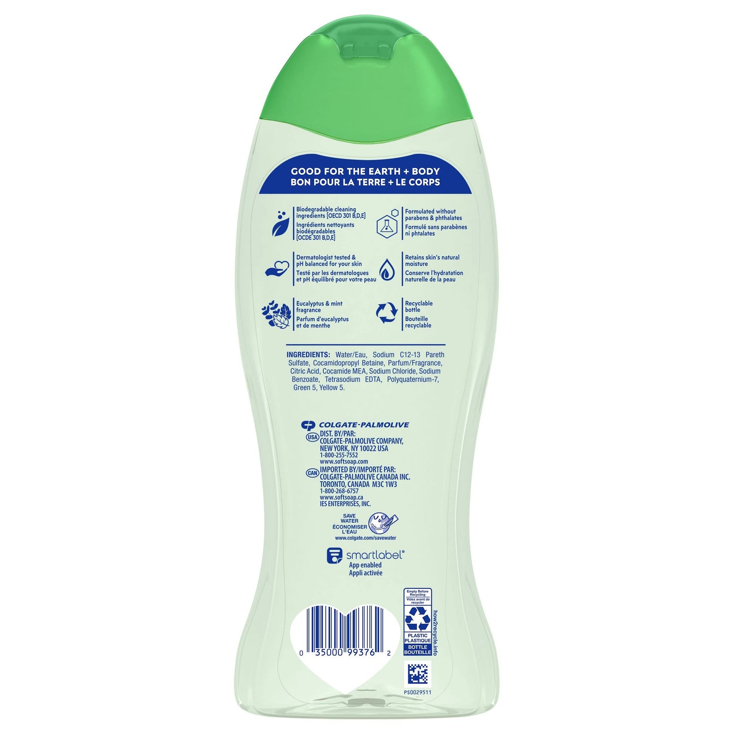 Softsoap Eucalyptus & Mint, Moisturizing Body Wash, 591 ml