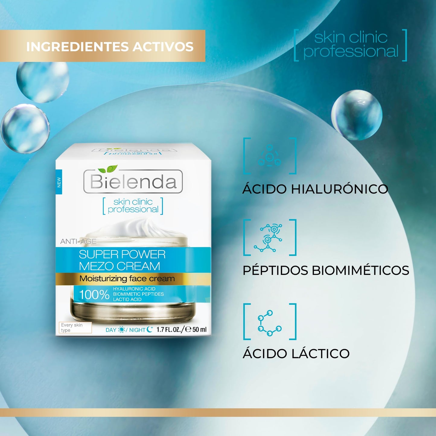 BIELENDA PROFESSIONAL SKIN CLINIC Anti-Age Actively Hydrating Day & Night Cream 50ml