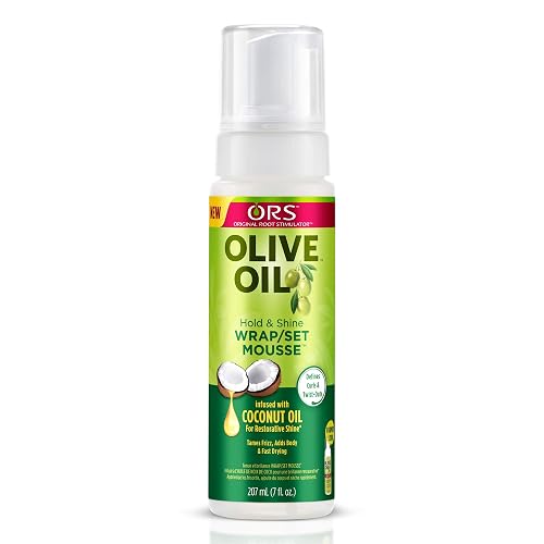Ors Olive Oil Mousse Wrap/Set Hold & Shine Coconut Oil 7 Ounce (207ml) (2 Pack)