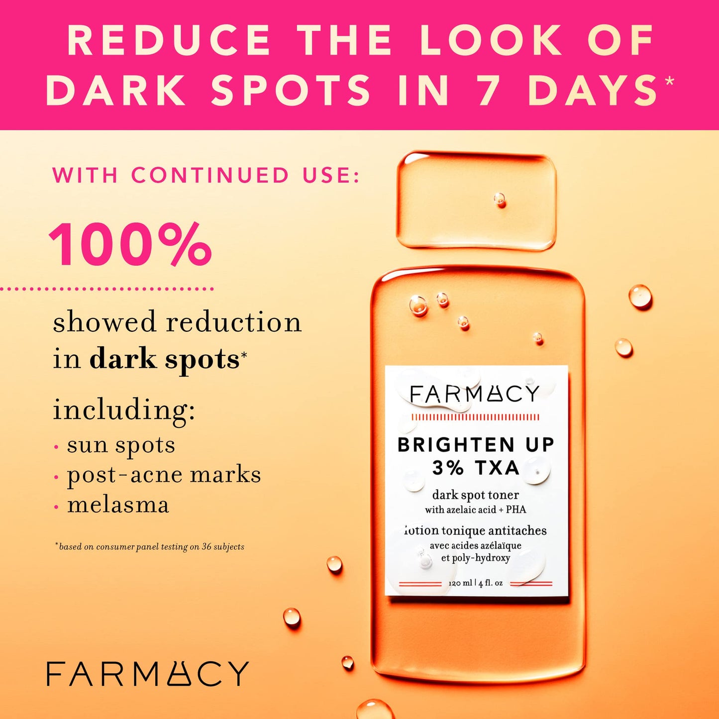 Farmacy 3% TXA Brightening Face Toner 10ml – Exfoliating Toner with Azelaic Acid & 5% PHA for Oily Skin, Dullness & Uneven Skin Tone