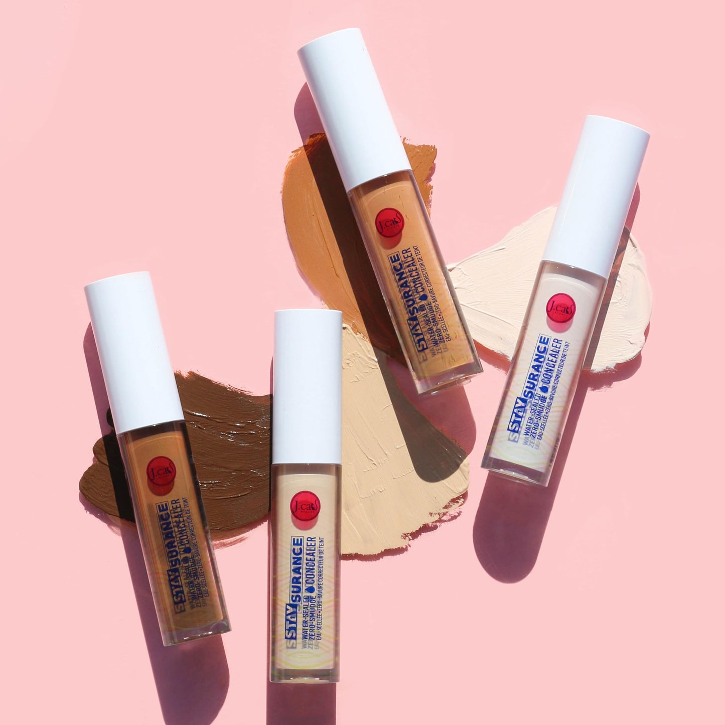 J.Cat Beauty Staysurance Water-Proof, Zero-Smudge Concealer, Combats Dark Circles, Redness and Small Imperfections, Lightweight, Buildable Formula