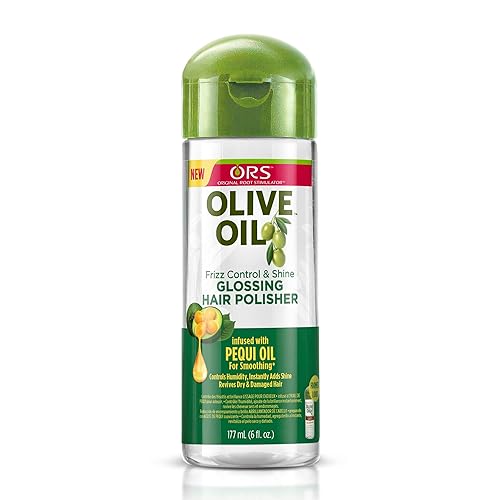 ORS Olive Oil Style & Shine Frizz Control & Shine Glossing Hair Polisher, infused with Pequi Oil for Smoothing (6.0 oz)