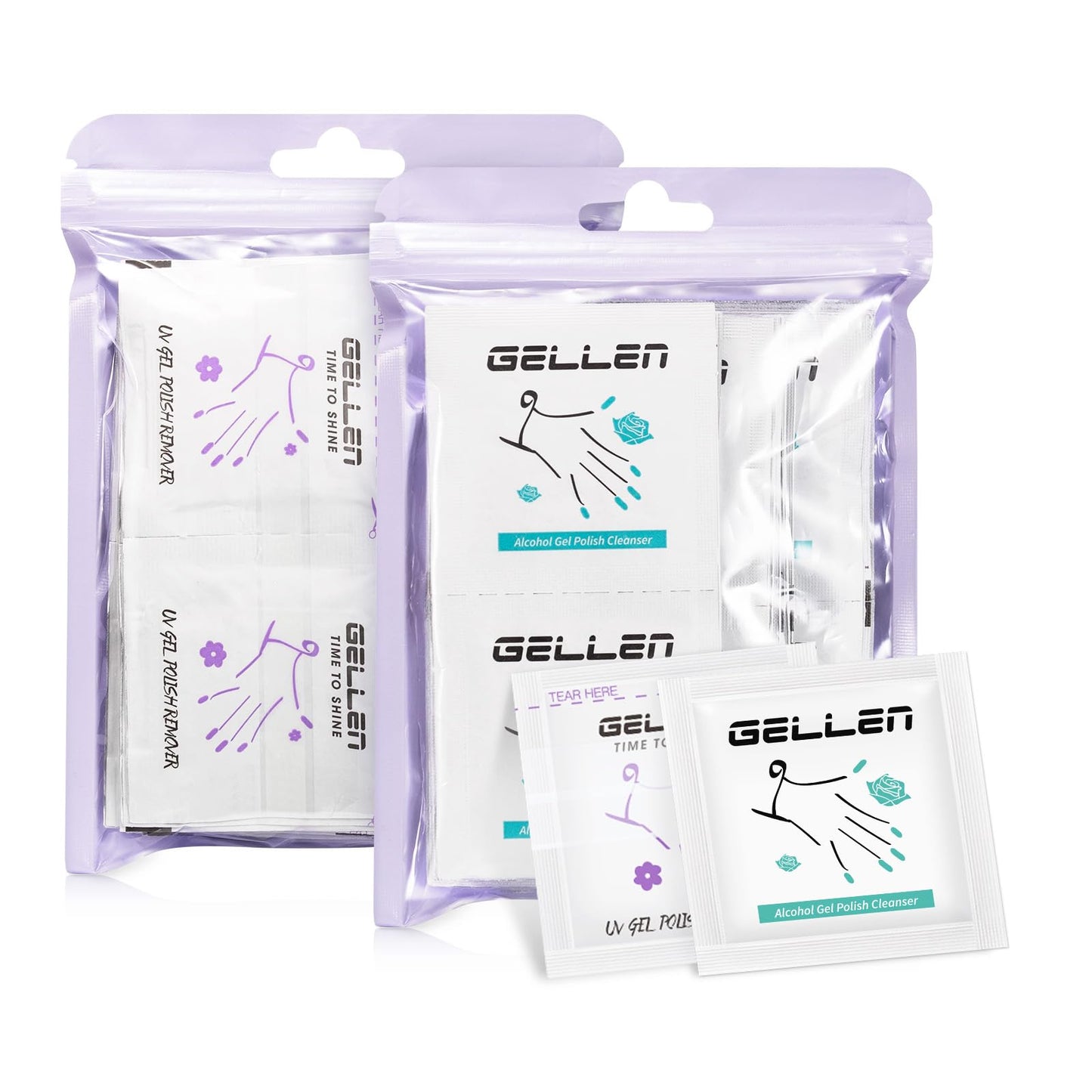 GELLEN Nail Cleanser Pads and Polish Remover Pads 100 Pack, Quick & Easy Beauty and Personal Care GELLEN Default Title