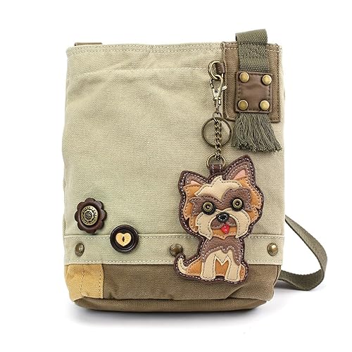 CHALA Womens' Canvas Patch Crossbody Handbag Sea Turtle with Baby - Sand