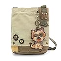 CHALA Womens' Canvas Patch Crossbody Handbag Sea Turtle with Baby - Sand