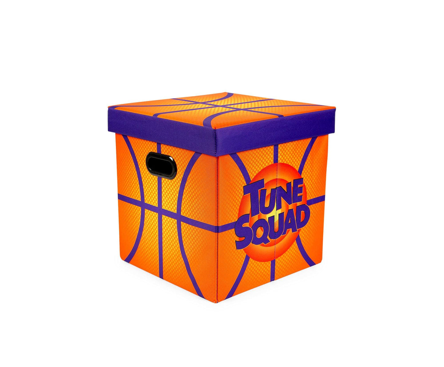 Wikoo Space Jam: A New Legacy Orange 15-Inch Foldable Storage Bin Chest with Lid | Fabric Basket Container, Cube Organizer with Handles | Brown Cubby…