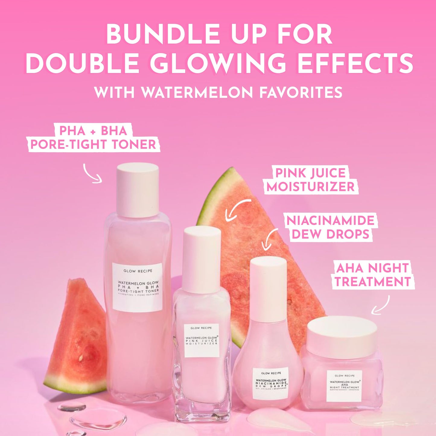 Glow Recipe Watermelon Glow AHA Night Treatment - Overnight Resurfacing Mask with AHA Complex, Hyaluronic Acid, Niacinamide & Watermelon Enzymes