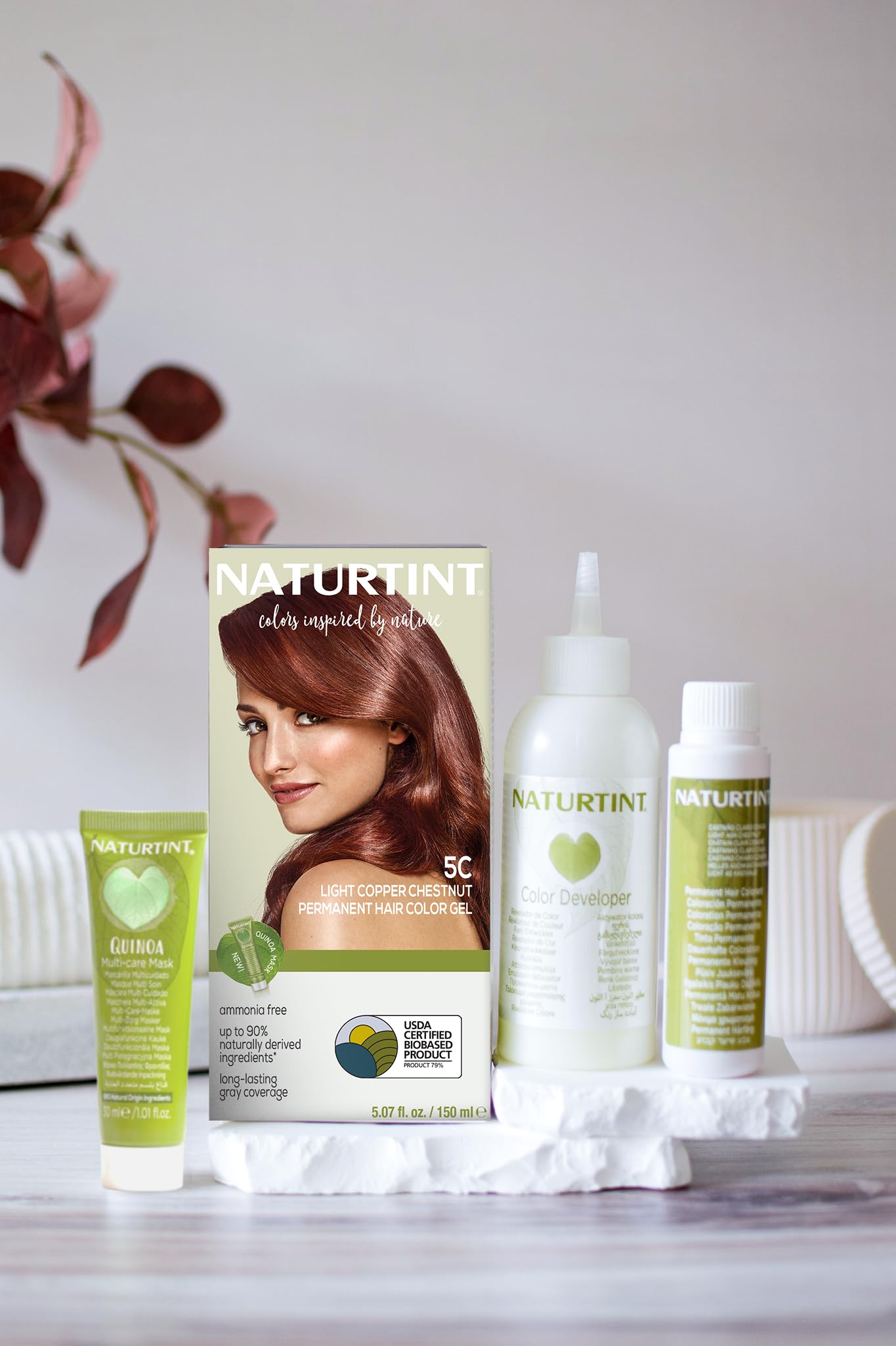 Naturtint 5C Light Copper Chestnut Permanent Hair Color (Pack of 1), Ammonia Free, Vegan, Cruelty Free, up to 100% Gray Coverage, Long Lasting Results