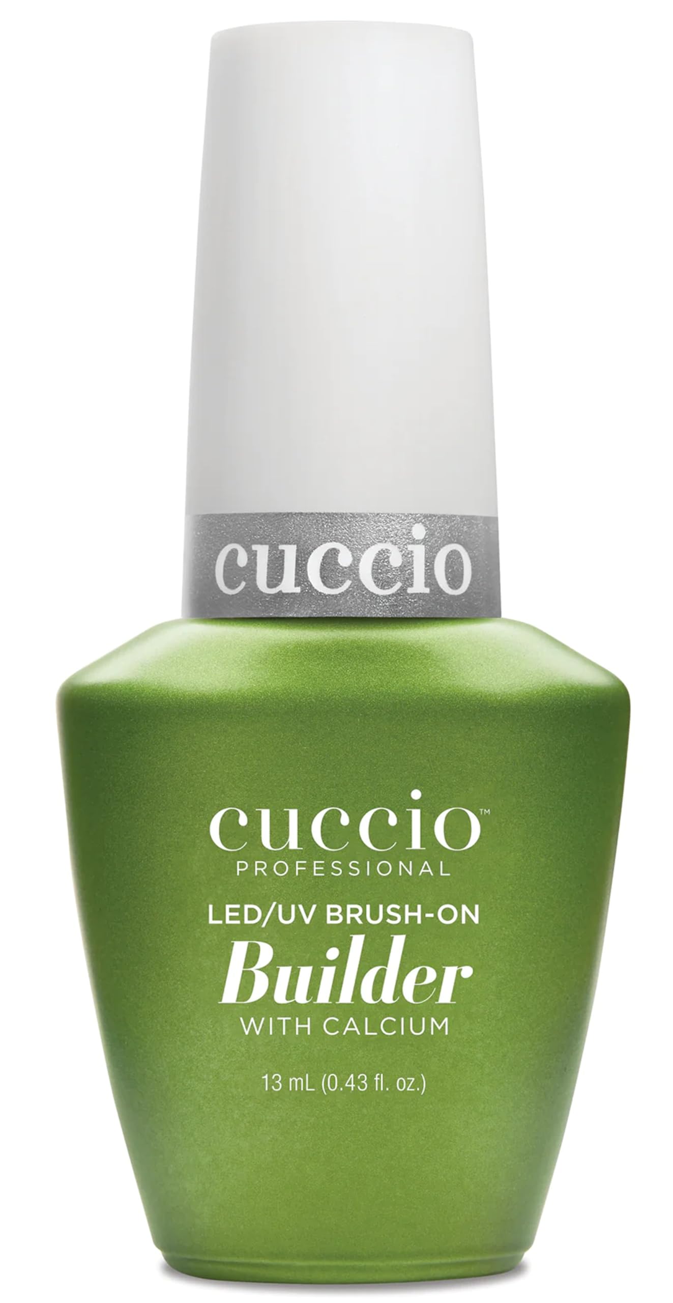 Cuccio Pro Brush-On Builder Gel w/ Calcium – Clear Soak-Off UV/LED Gel, Lightweight Self-Leveling, Chip-Resistant Hard Gel Strength, 0.43 oz
